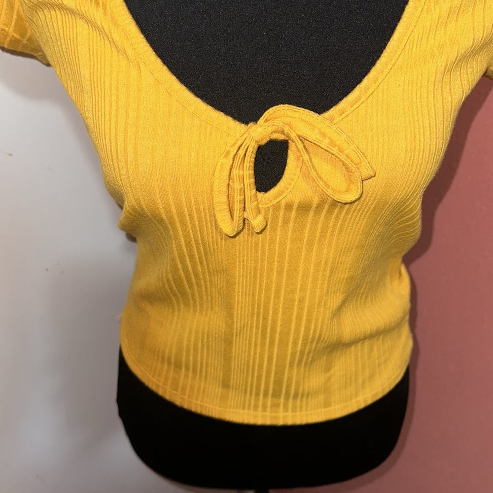 Yellow Ribbed Top - Picture 2 of 4